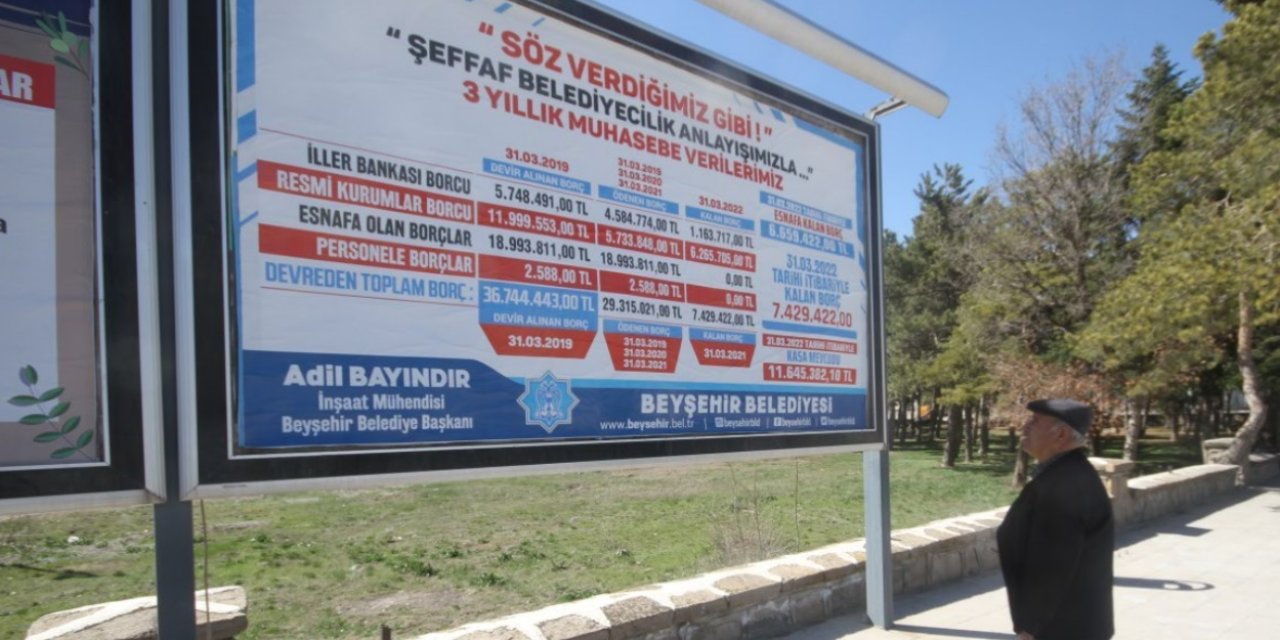 Beyşehir Belediyesi 3 yıllık bilançoyu halka duyurdu