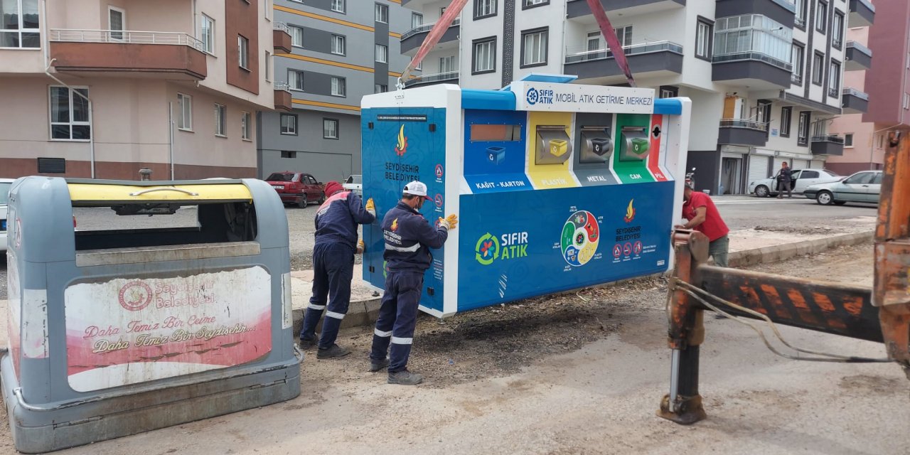 Seydişehir'de 10 noktaya mobil atık getirme merkezi yerleştirildi