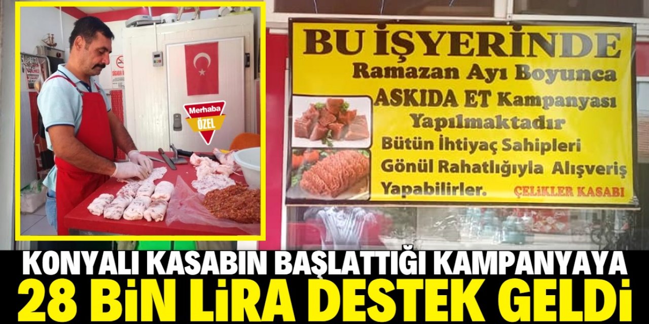 Konyalı kasap sayesinde ihtiyaç sahipleri evine et götürdü