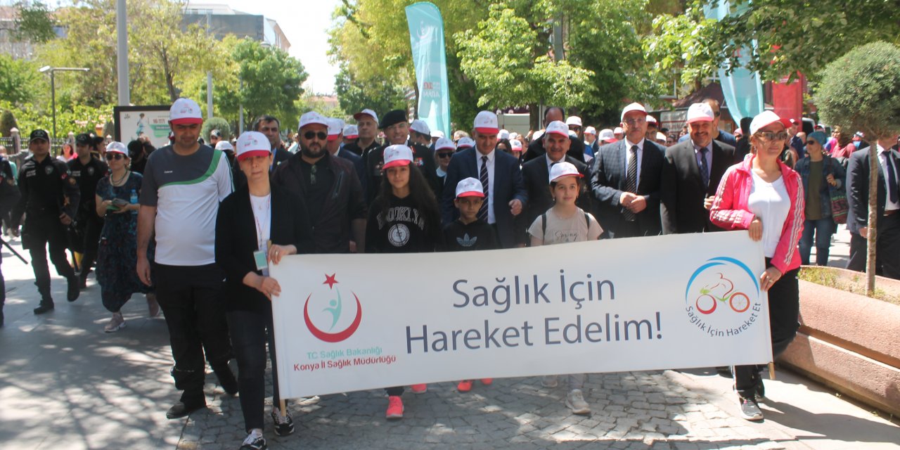 Konya'da sağlıklı toplum için yürüdül