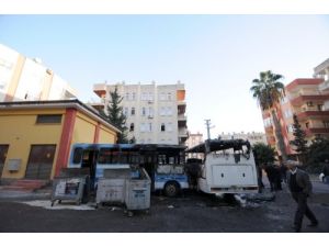 Park Halindeki 3 Midibüs Yandı