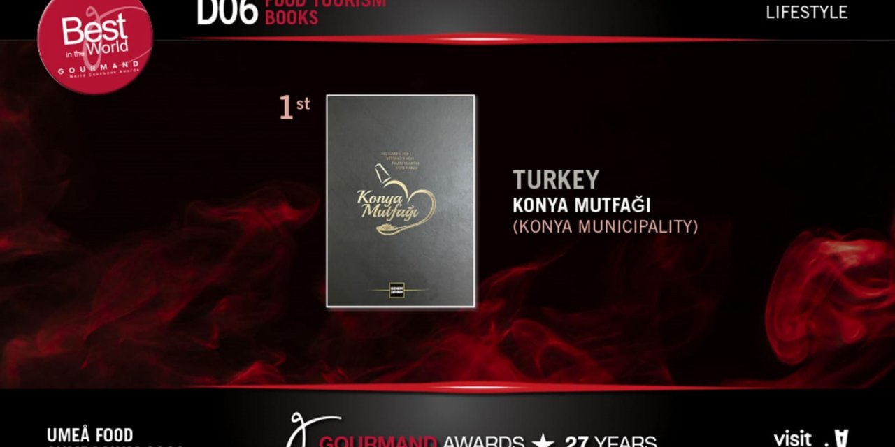 Konya Büyükşehir Belediyesinin gastronomi kitabı yurt dışında ödüle layık görüldü