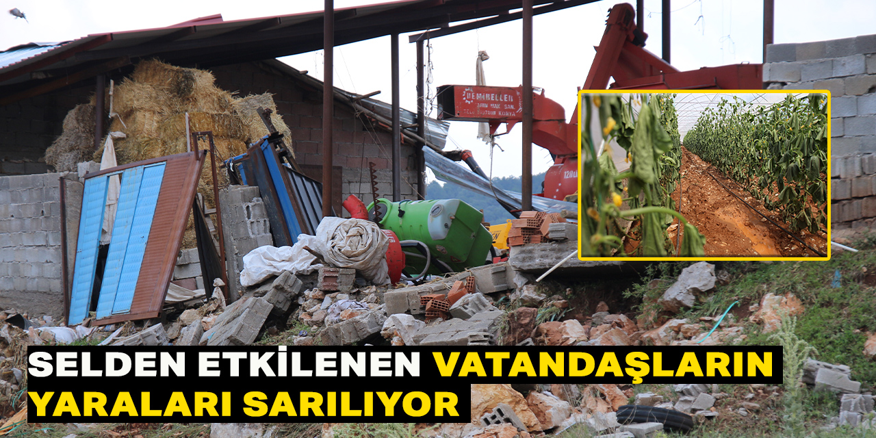 Konya'da selden etkilenen vatandaşların yaraları sarılıyor