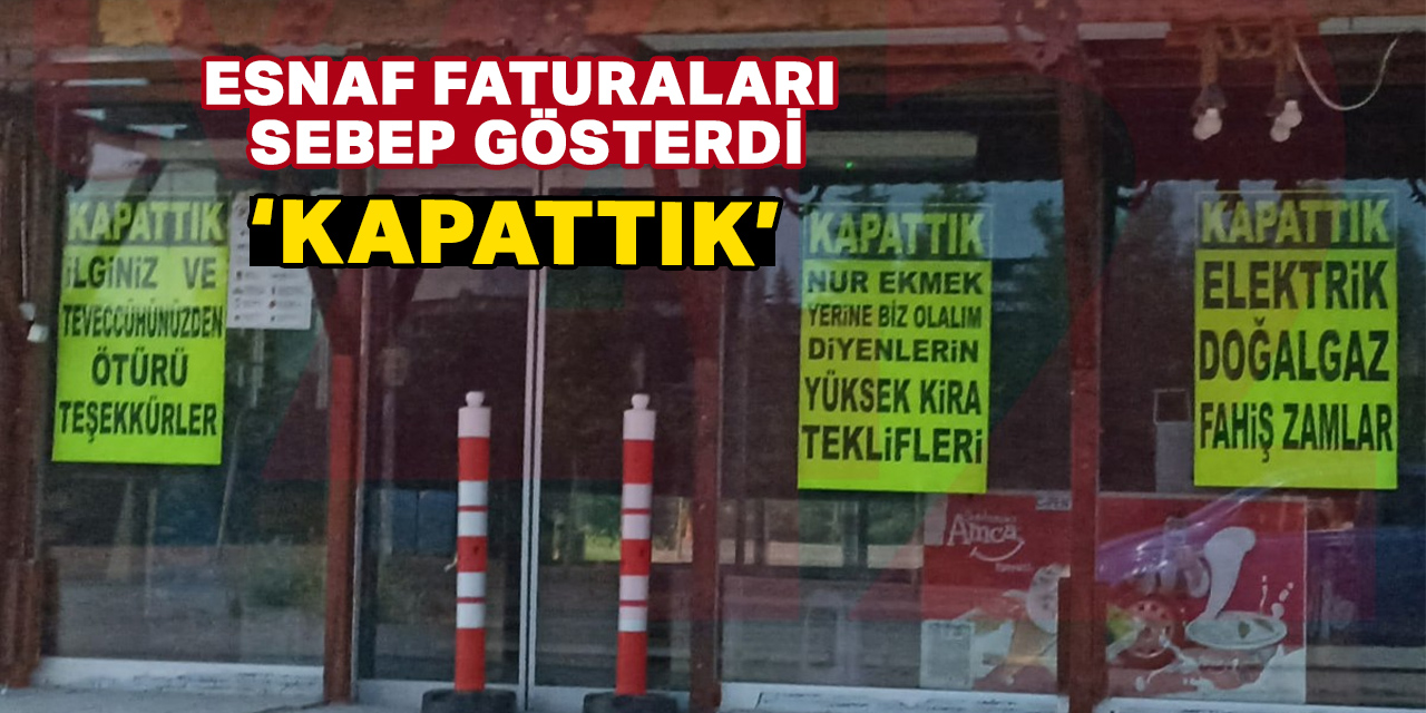 Konyalı esnaf faturalar ve kiraların çok yüksek olduğunu sebep göstererek dükkanını kapattı