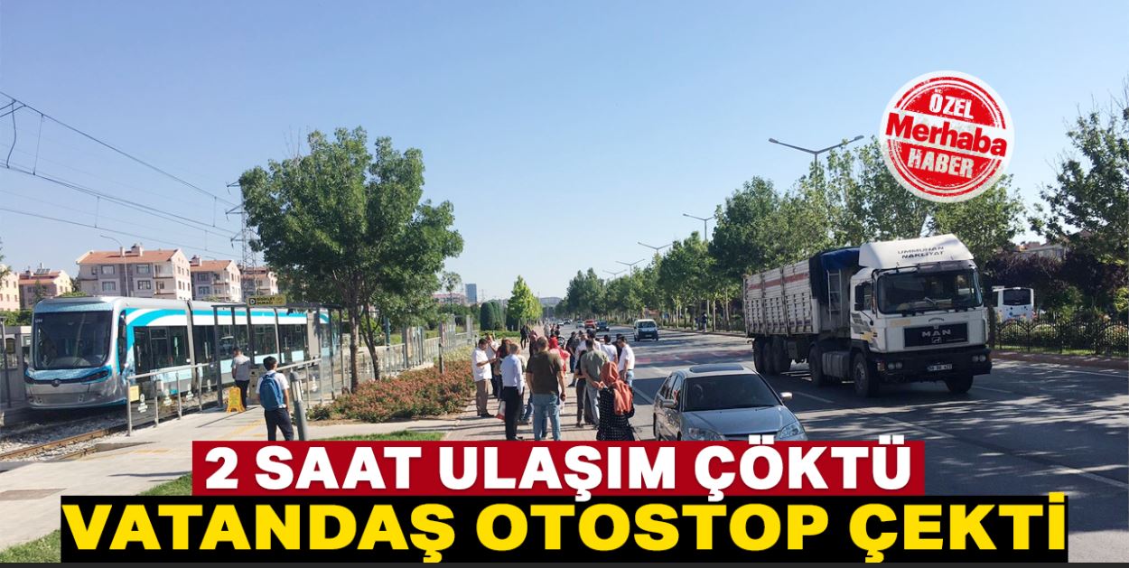 Tramvay arızasına  bir yenisi eklendi!