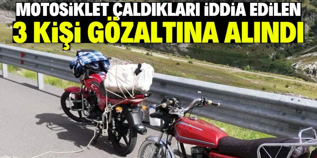Seydişehir'de motosiklet çaldıkları iddia edilen 3 şüpheli gözaltına alındı