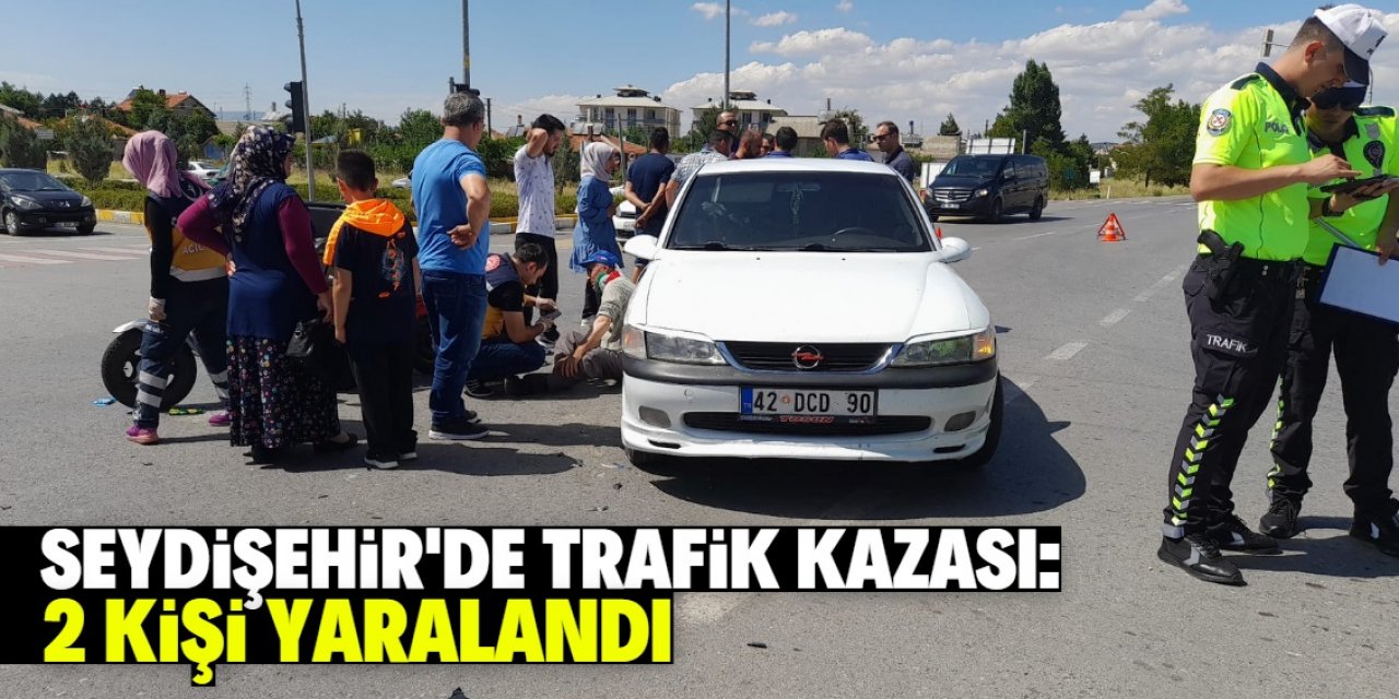 Seydişehir'deki trafik kazasında 2 kişi yaralandı