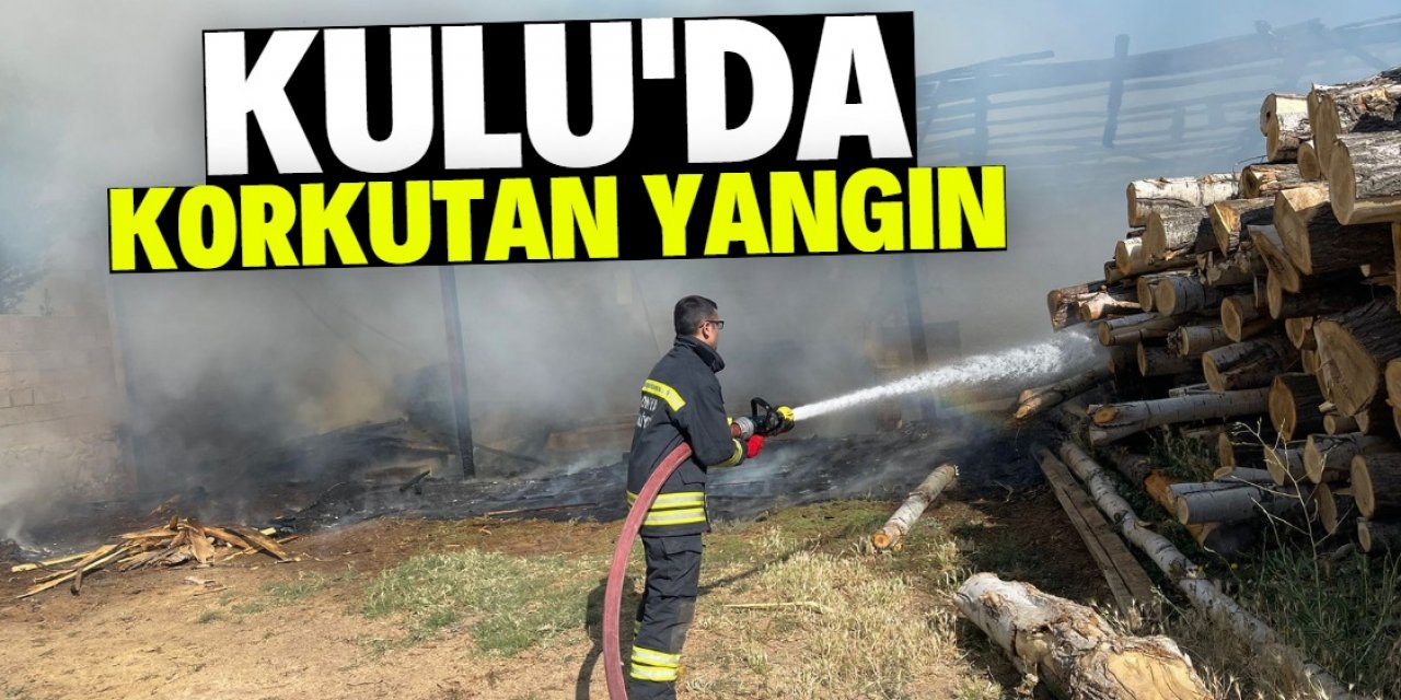 Kulu'da kereste deposunda yangın