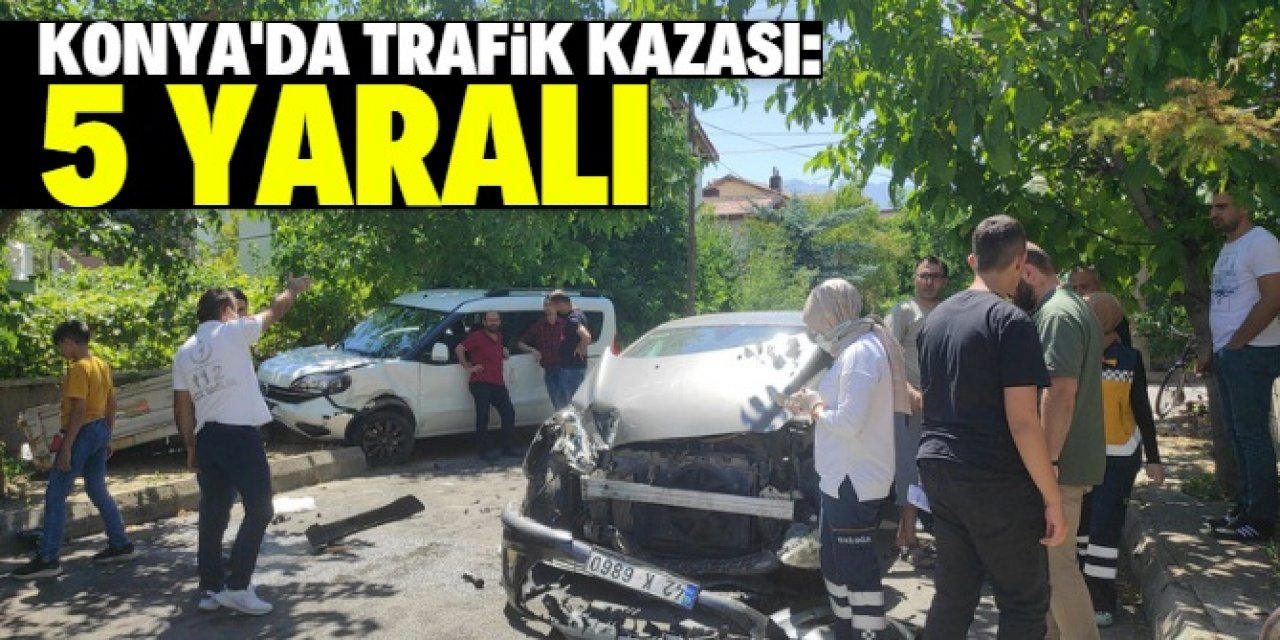 Konya'da iki trafik kazasında biri ağır 5 kişi yaralandı