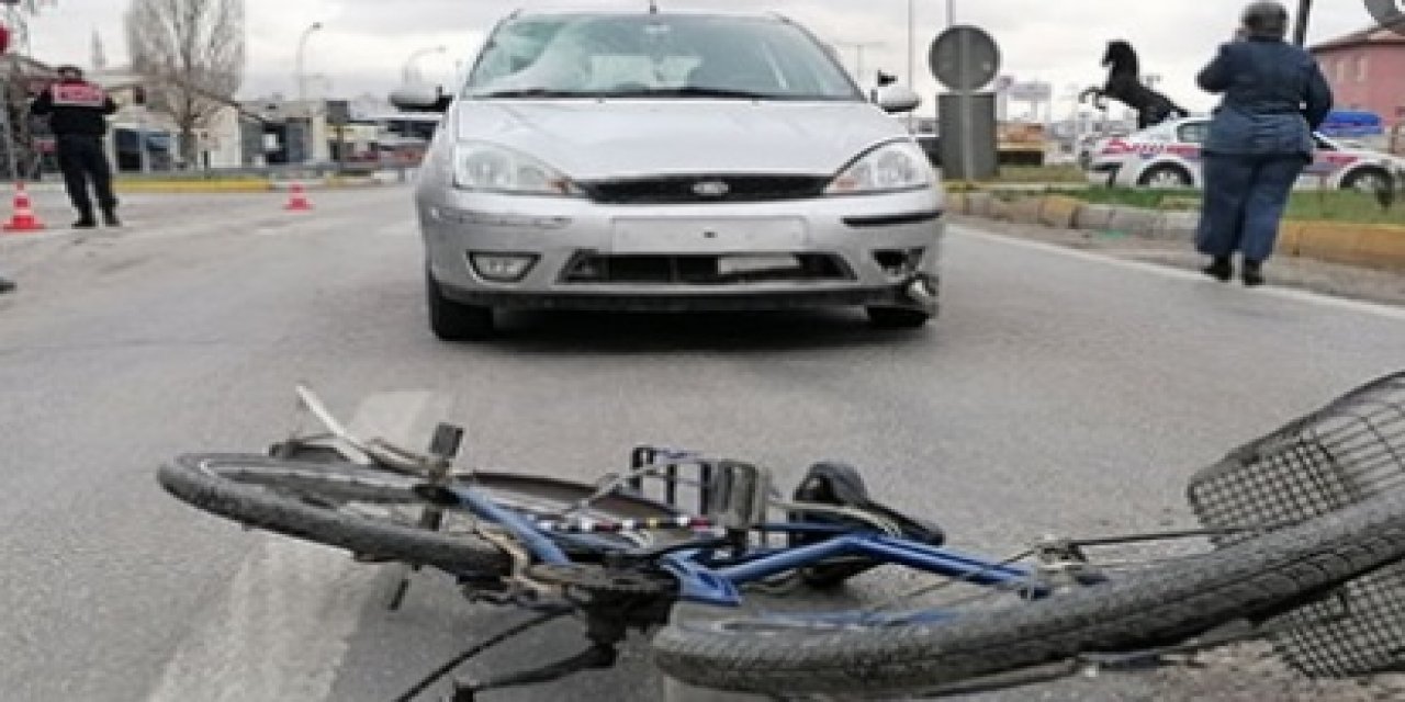 Konya'da otomobille bisikletin çarpışması sonucu 1 kişi yaralandı