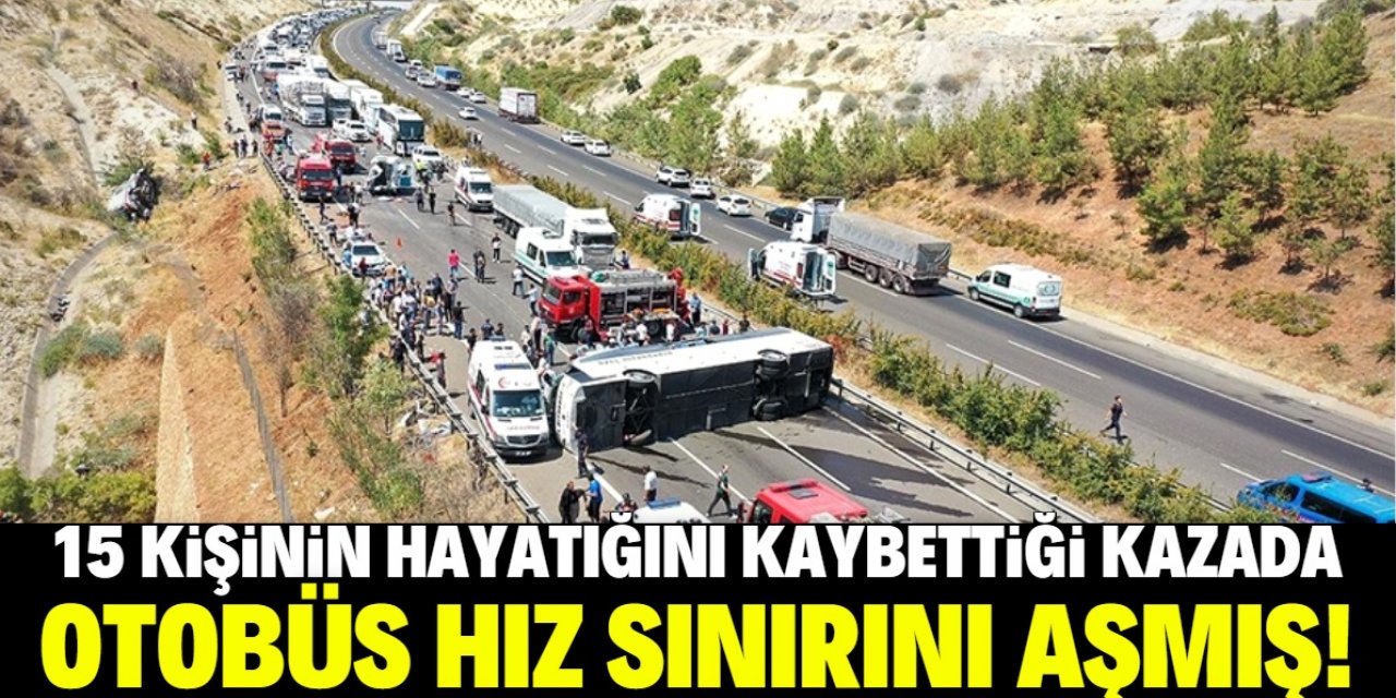 Gaziantep'teki trafik kazasına karışan otobüs hız sınırını aşmış