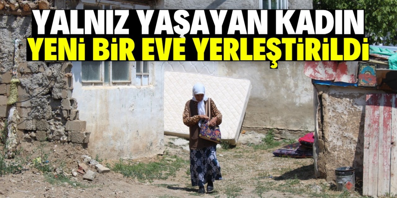 Konya'da yalnız yaşayan kadın hayırseverlerin desteğiyle yeni bir eve yerleştirildi