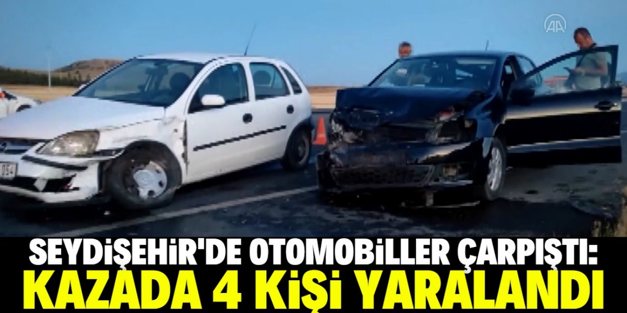 Seydişehir'deki trafik kazasında 4 kişi yaralandı