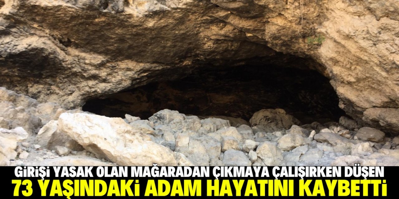 Karaman'da girişi yasak olan mağaradan çıkmaya çalışırken düşen kişi öldü