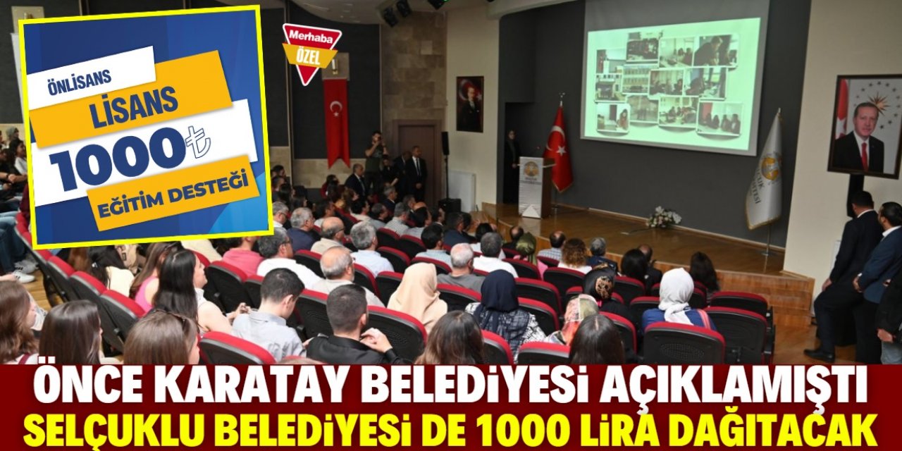 Konya'da belediye öğrencilere 1000 lira dağıtacak