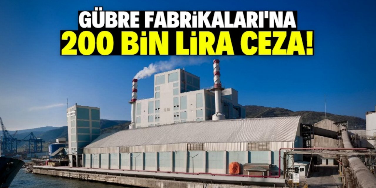 Gübre Fabrikaları'na 200 bin lira para cezası!