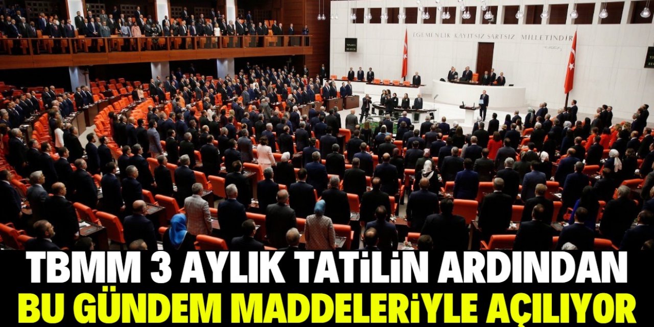 TBMM'nin 3 aylık tatili bitti: Gündem maddeleri dikkat çekiyor