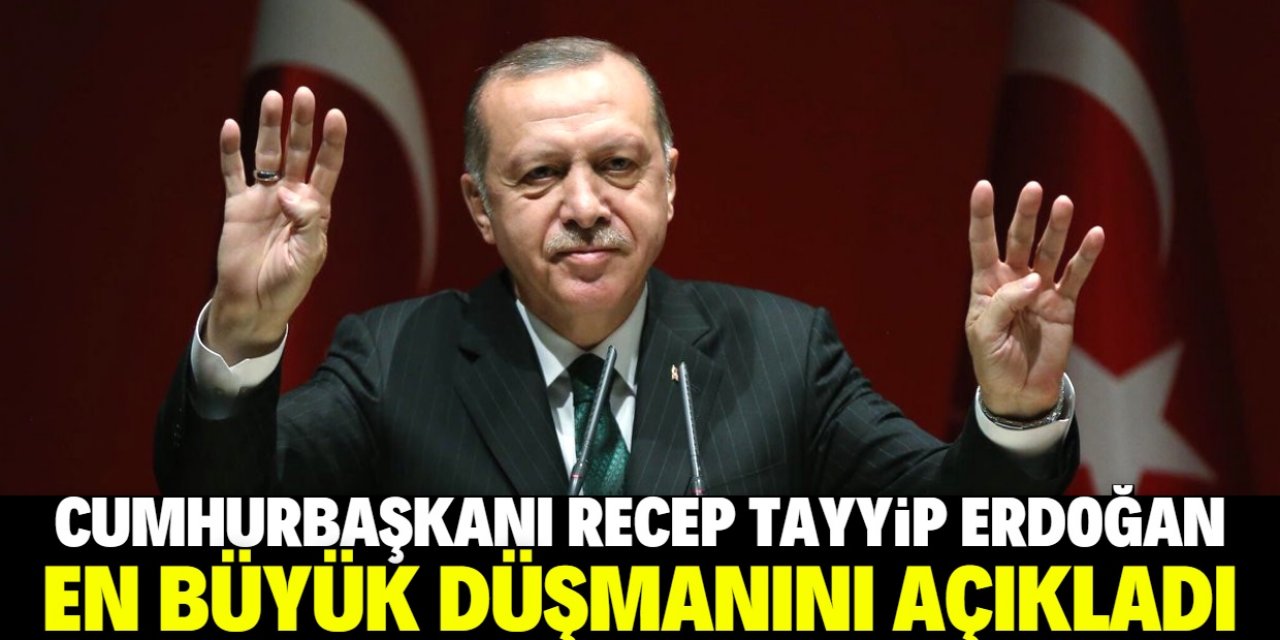 Cumhurbaşkanı Erdoğan en büyük düşmanını açıkladı