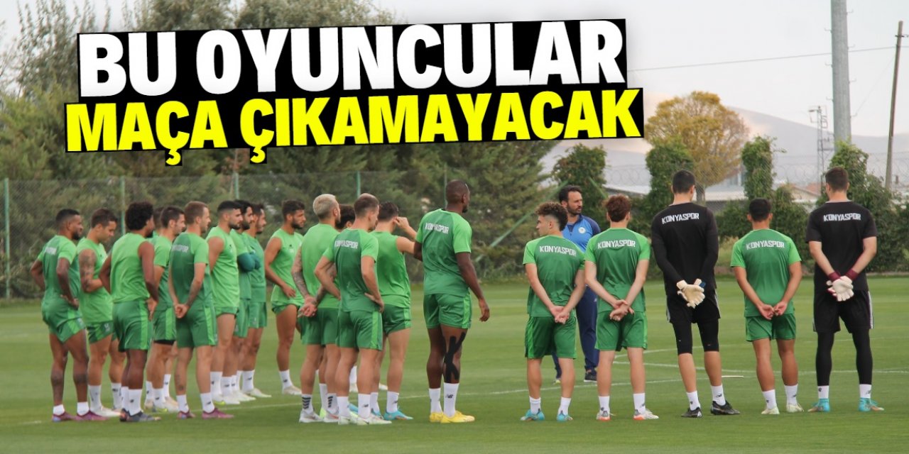Konyaspor maçına kritik iki oyuncu çıkamayacak