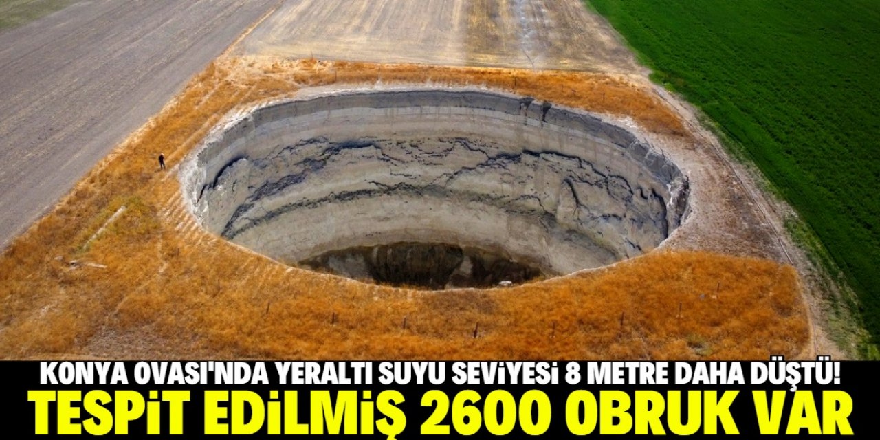 Konya Ovası'nda yeraltı suyu seviyesi düşüyor: Bu yıl 16 obruk oluştu