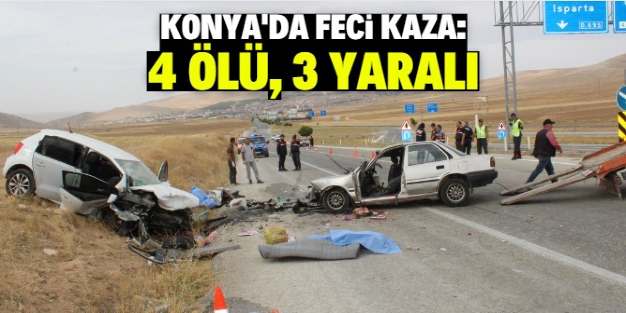 Konya'daki feci kazada 4 kişi öldü