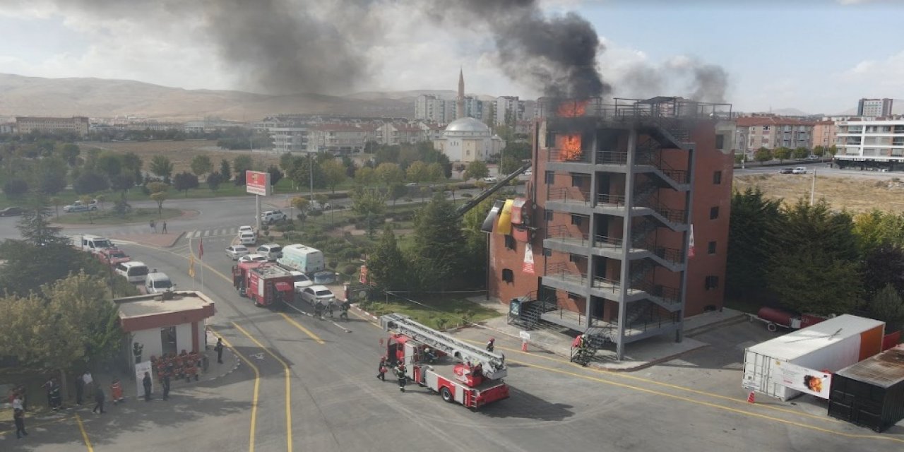 Konya itfaiyesinden uluslararası tatbikat