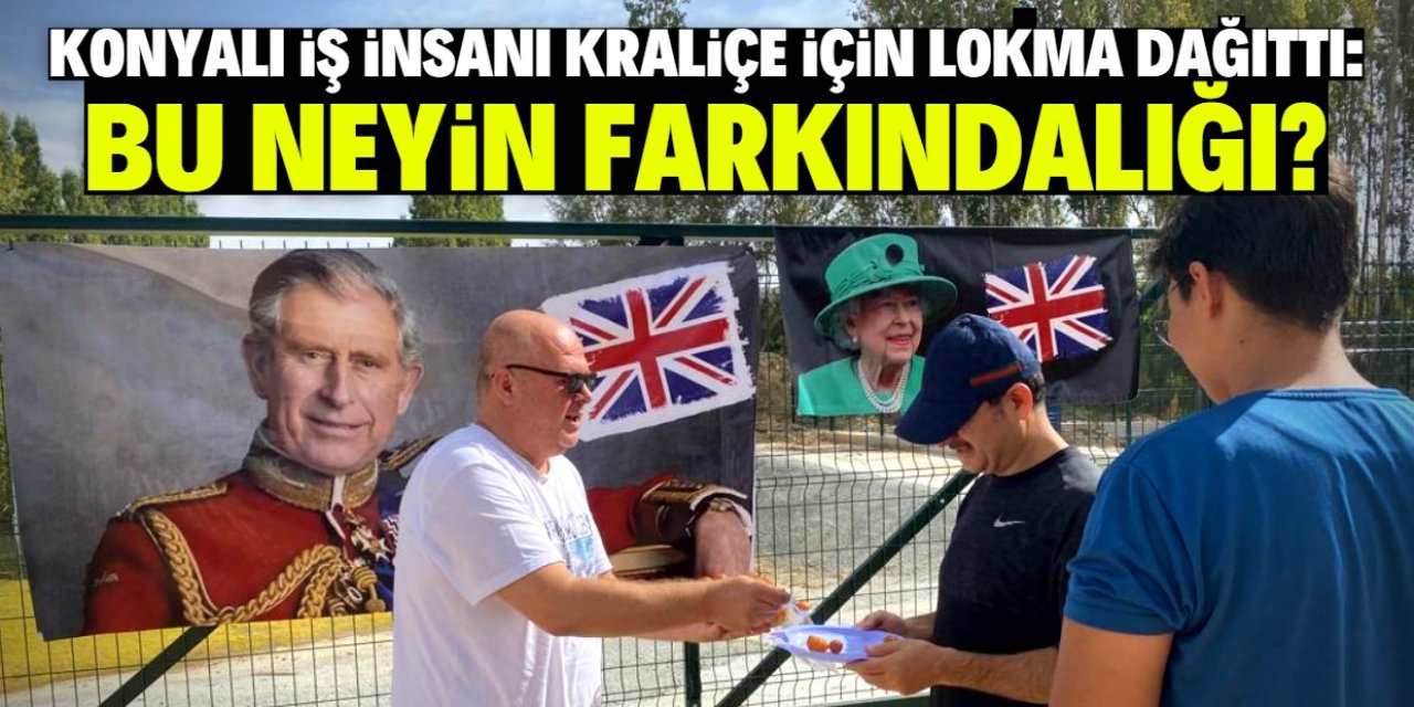 Konyalı iş adamı lüks arabasıyla kraliçe için lokma dağıtmaya geldi!