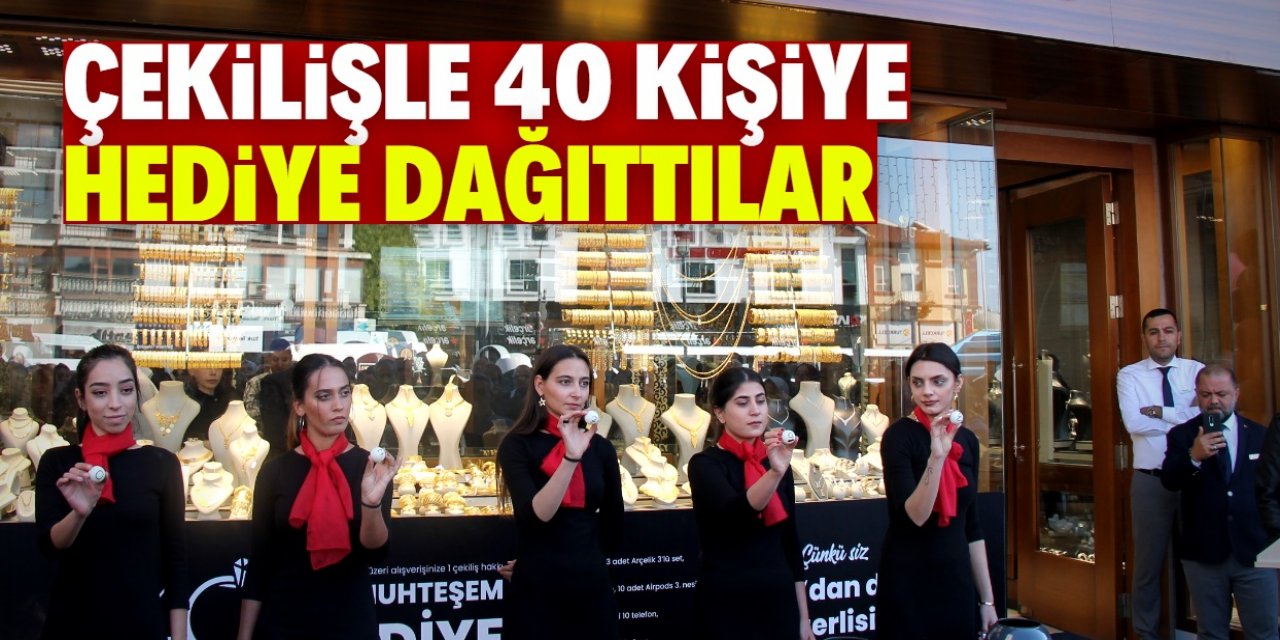 Konyalı kuyumcu 40. yılında 40 hediye dağıttı