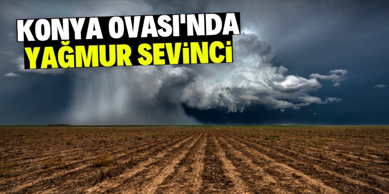 Konya Ovası'nda yağmur sevinci