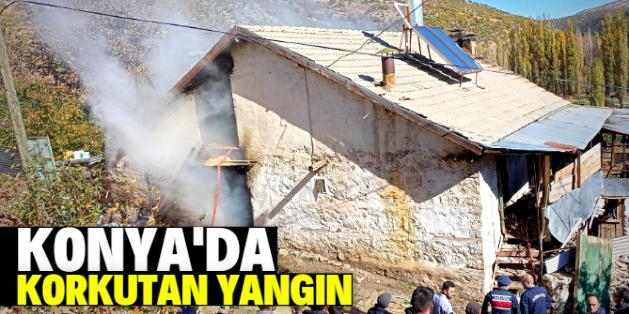 Konya'da evde çıkan yangın söndürüldü