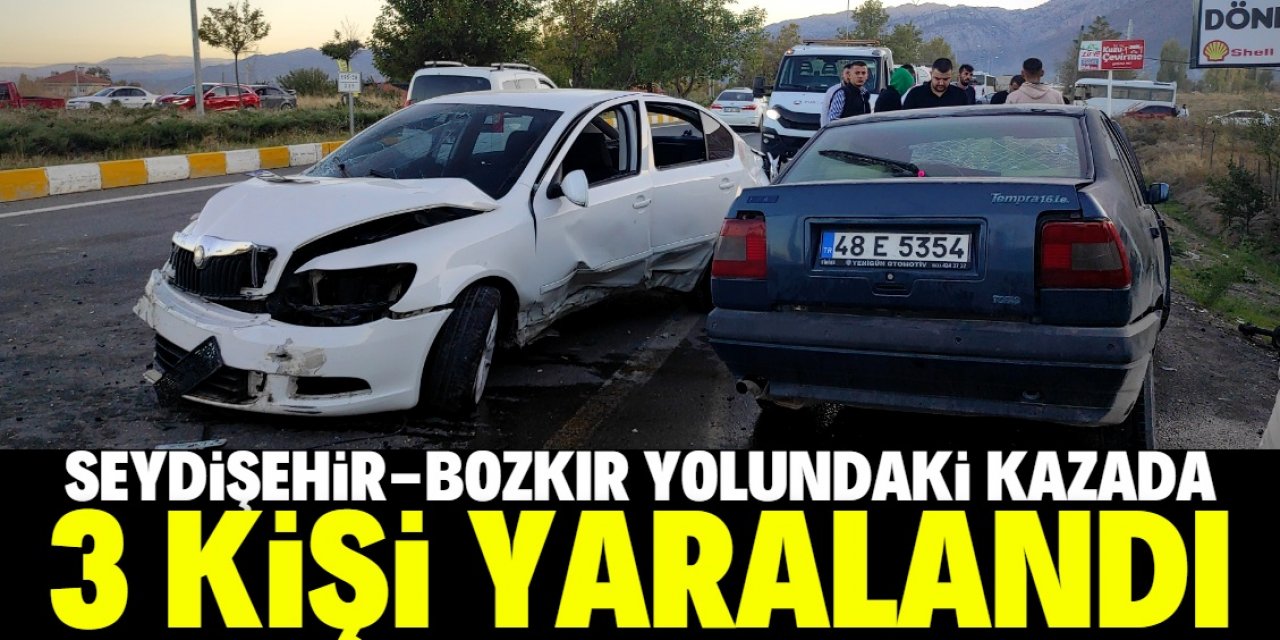 Seydişehir-Bozkır yolundaki trafik kazasında 3 kişi yaralandı