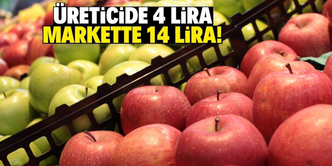 Üreticiden 4 liraya alınan elma markette 14 liraya satılıyor!