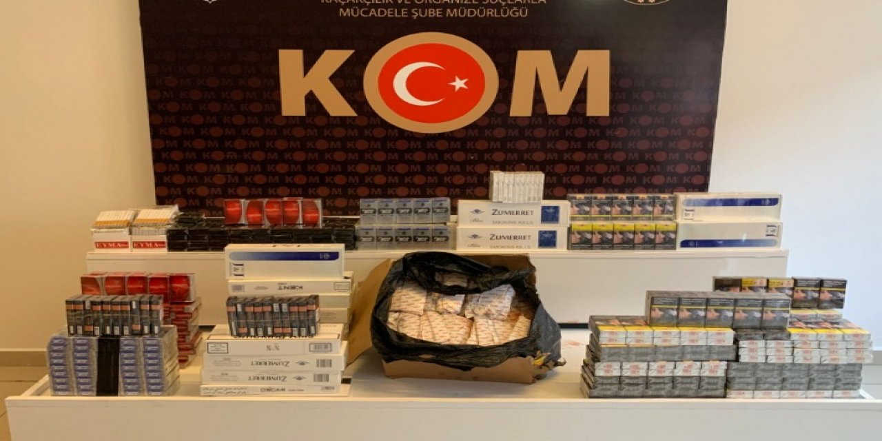 Konya'da gümrük kaçağı tütün ve sigara ele geçirildi