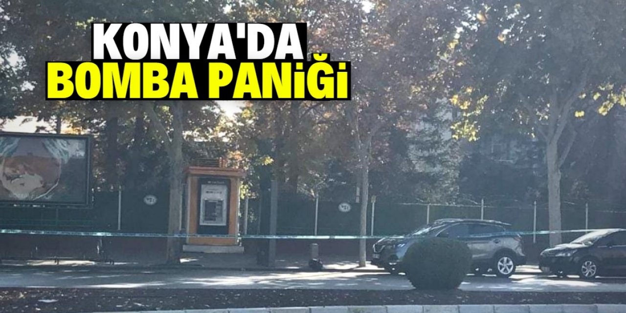 Konya kent merkezinde bomba paniği! Yol trafiğe kapatıldı