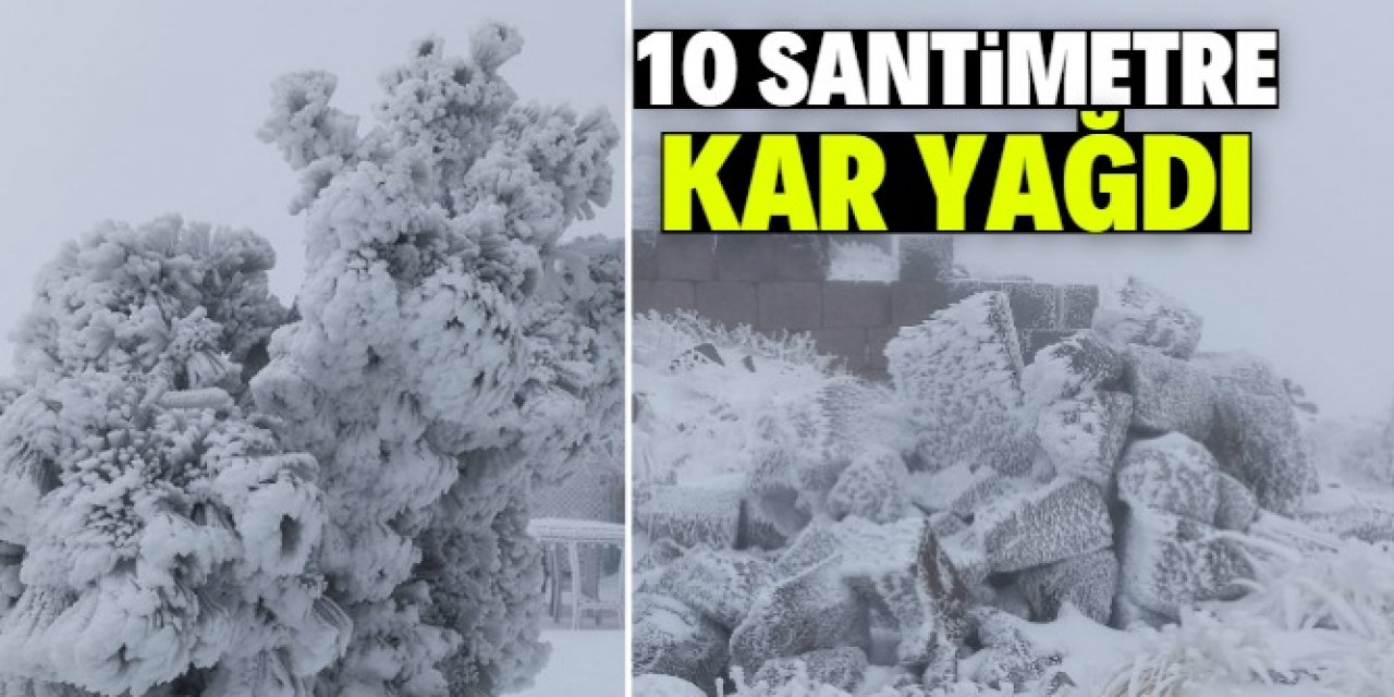 Konya'ya çok yakın olan kente 10 santimetre kar yağdı