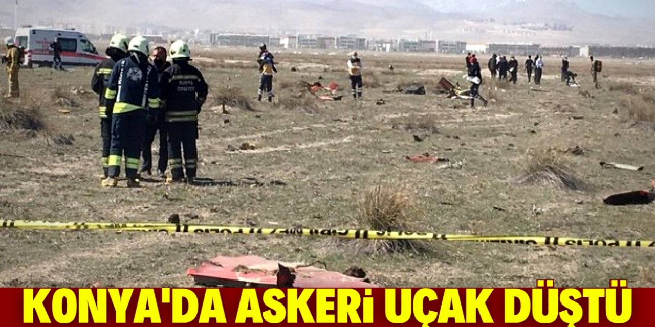 Konya Karatay’da F5 tipi uçak düştü