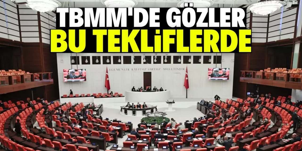 TBMM'de gözler 3 önemli teklifte