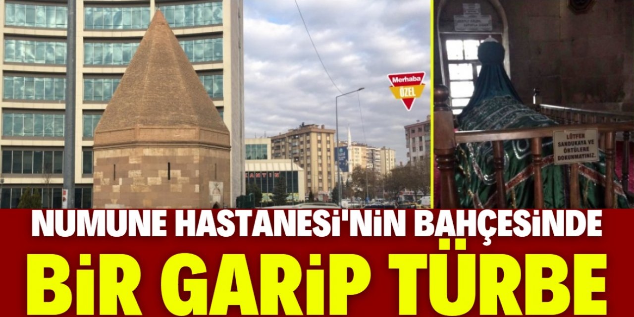 Konya Numune Hastanesi'nin bahçesinde bir garip türbe