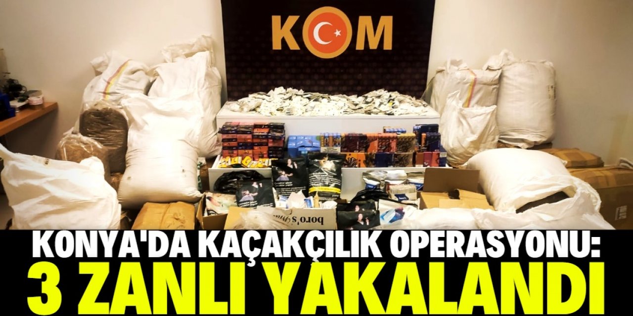 Konya'da kaçakçılık operasyonlarında 3 zanlı yakalandı