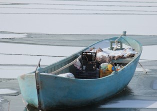 Beyşehir Gölü kıyıları buz tuttu