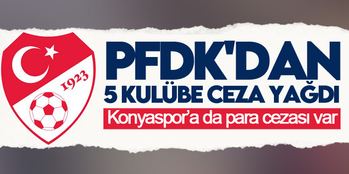 PFDK'dan 5 kulübe ceza