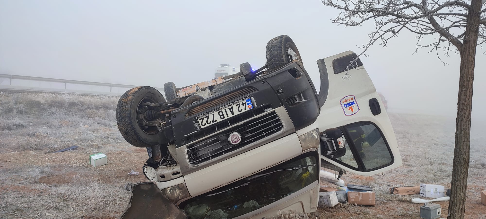 Konya'daki trafik kazası  1 kişi yaralandı