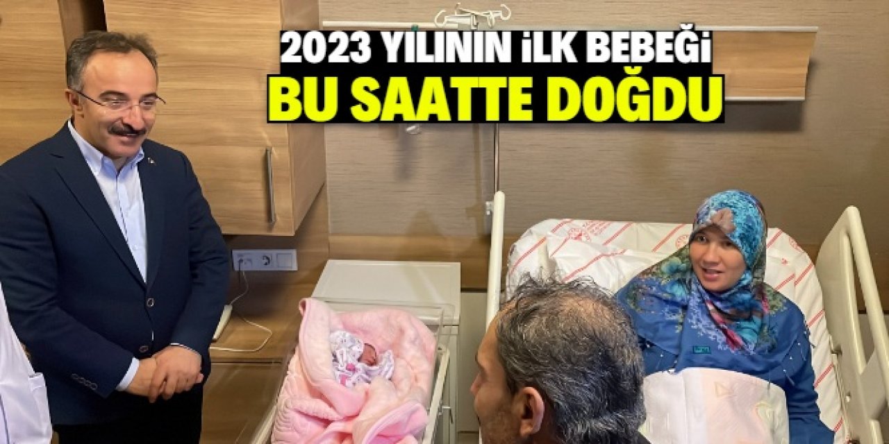 Konya'da 2023'ün ilk bebeği bu saatte doğdu