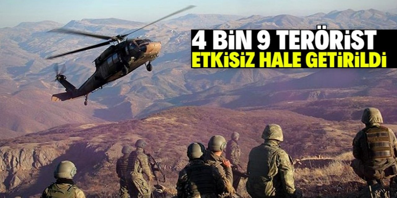 2022'de 4 bin 9 terörist etkisiz hale getirildi