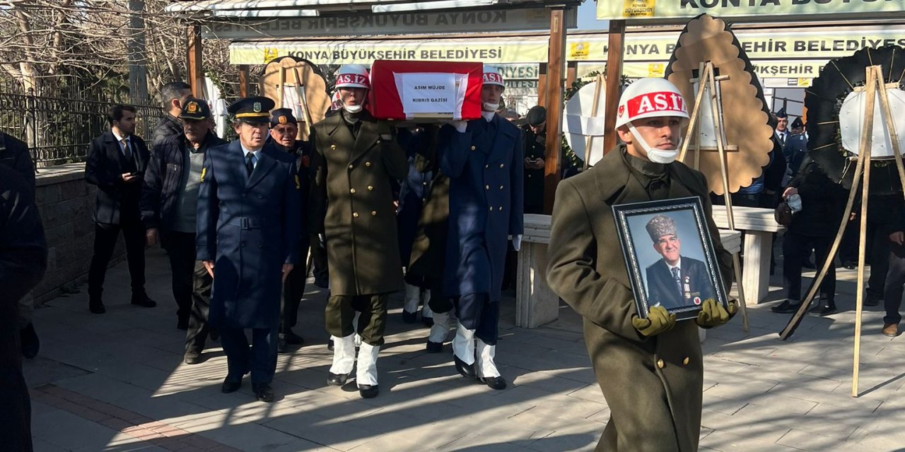 Kıbrıs Gazisi Asım Müjde  askeri törenle uğurlandı