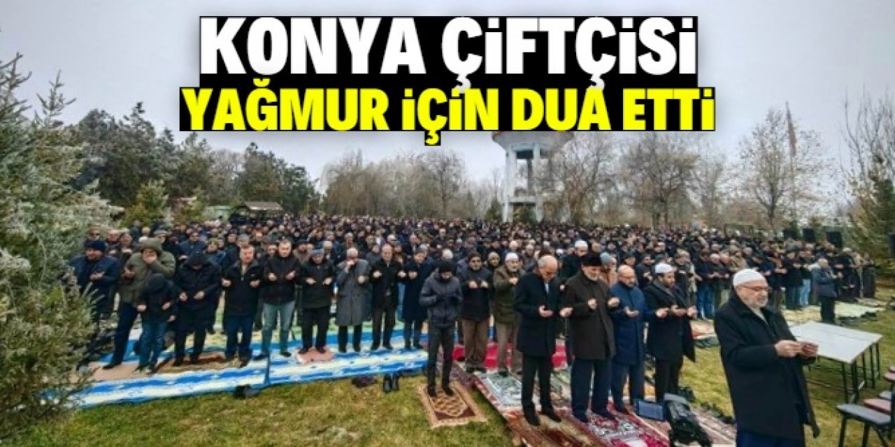 Konya çiftçisi yağmur için dua etti