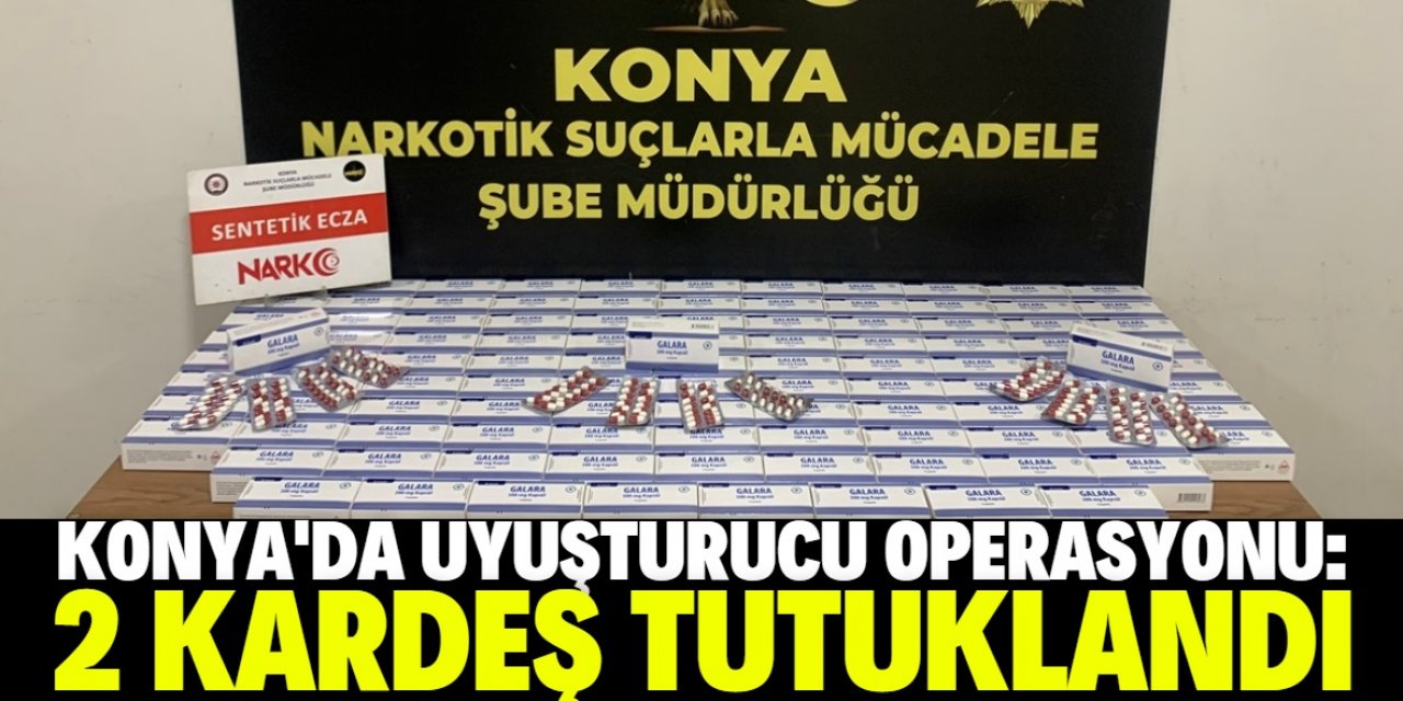 Konya'da uyuşturucu ticareti yaptığı öne sürülen 2 kardeş tutuklandı