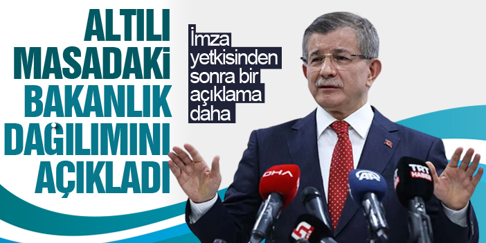Ahmet Davutoğlu: Her partiye en az 1 yardımcı 1 bakan