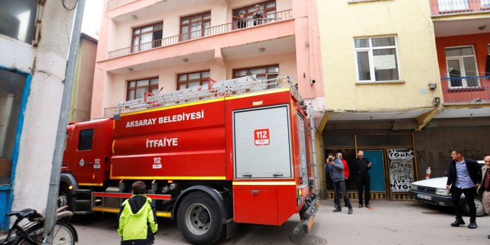 Aksaray'da tesisat malzemesi deposunda çıkan yangın hasara neden oldu