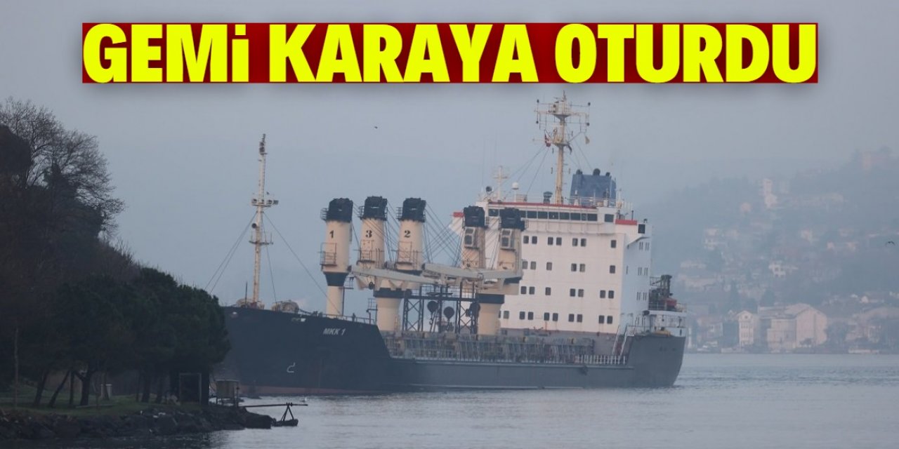 İstanbul Boğazı'nda gemi karaya oturdu